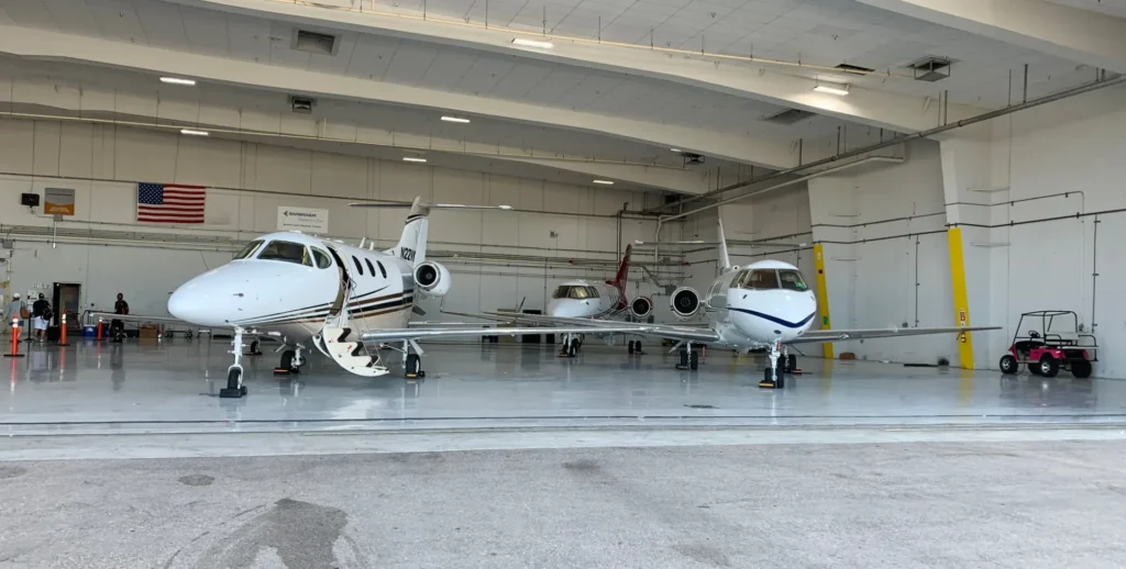 Aircraft Parkingat a Hangar Storage